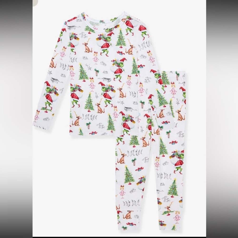 Posh Peanut Dr. Seuss The Grinch Who-Ville Pajama Two Piece Set Size 2T - Picture 4 of 4